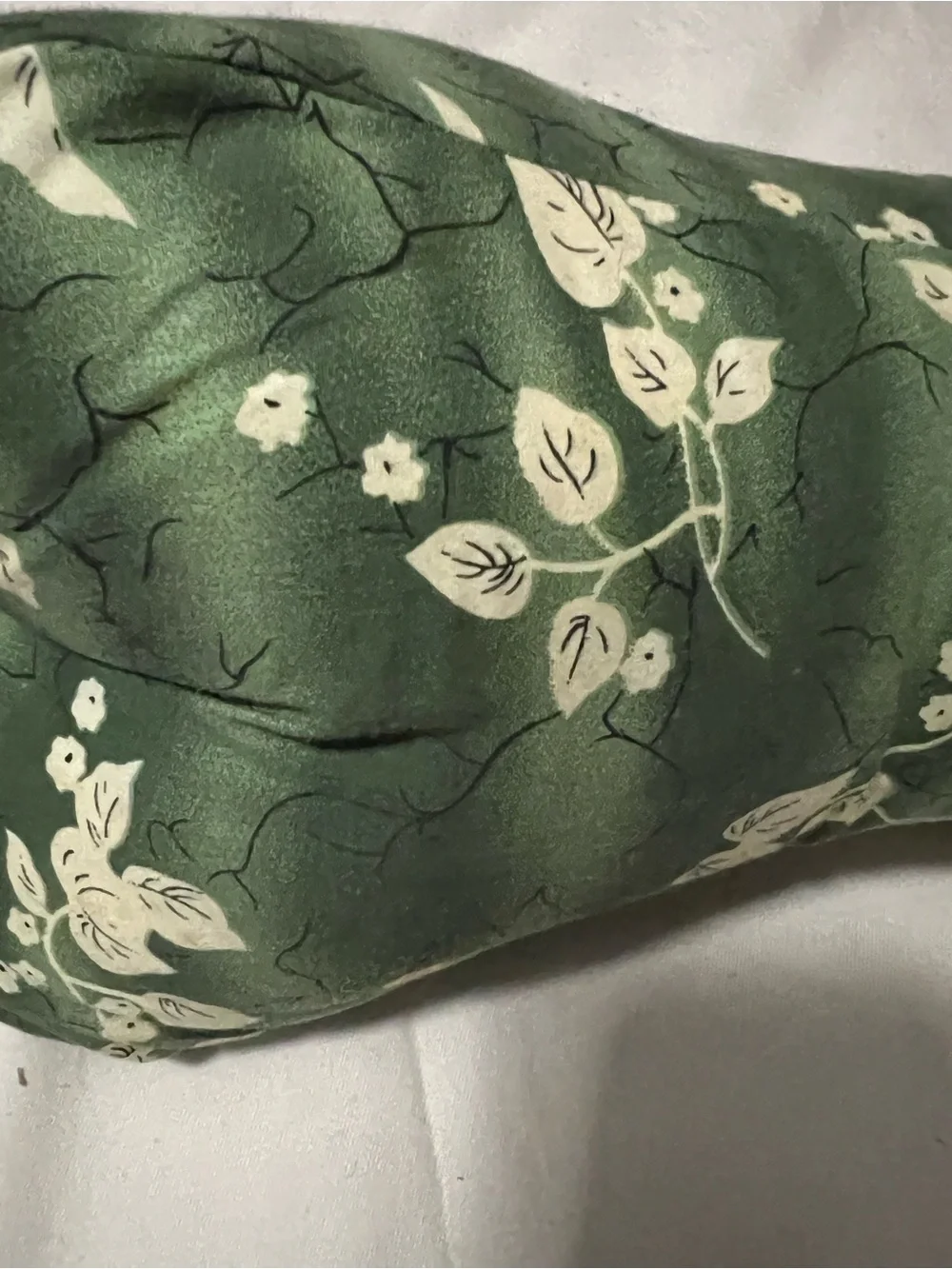 Original Bones Green Floral Bone Shaped Pillow